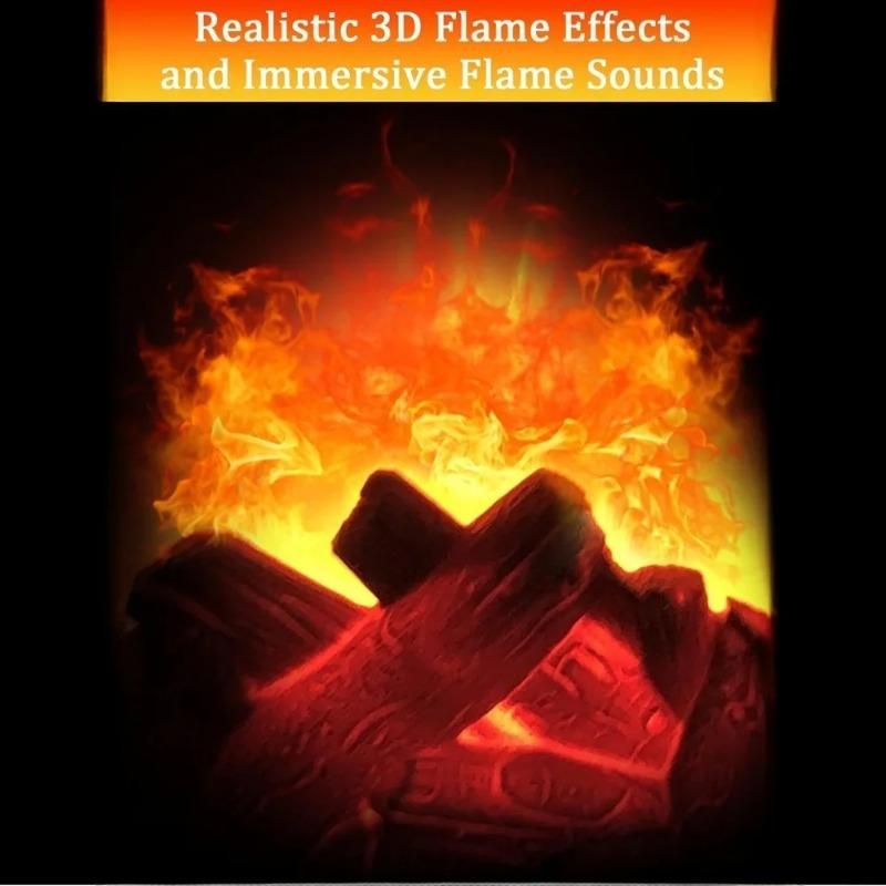 Christmas Fireplace Flame Lamp Charcoal LED Table Light Warm Light Holiday Gift Party Home Decor Festive Ambient Lighting