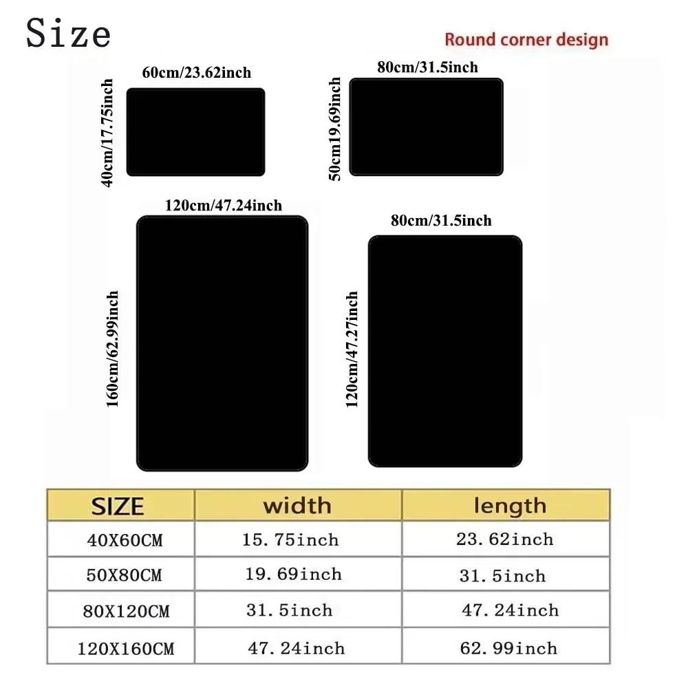 Ink Painting Carpet Marble Anti Slip Carpet Abstract Flow Black and White Gradient Texture Modern Living Room and Bedroom Carpet