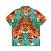 Herren Hawaii Tiger Strandhemd Mode Tierhemd Party Urlaub Kurzarm Freizeithemd