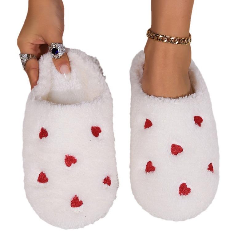 Soft bottom love bag head fluffy slippers women's autumn and winter outer wear non-slip indoor thick bottom home fluffy moon