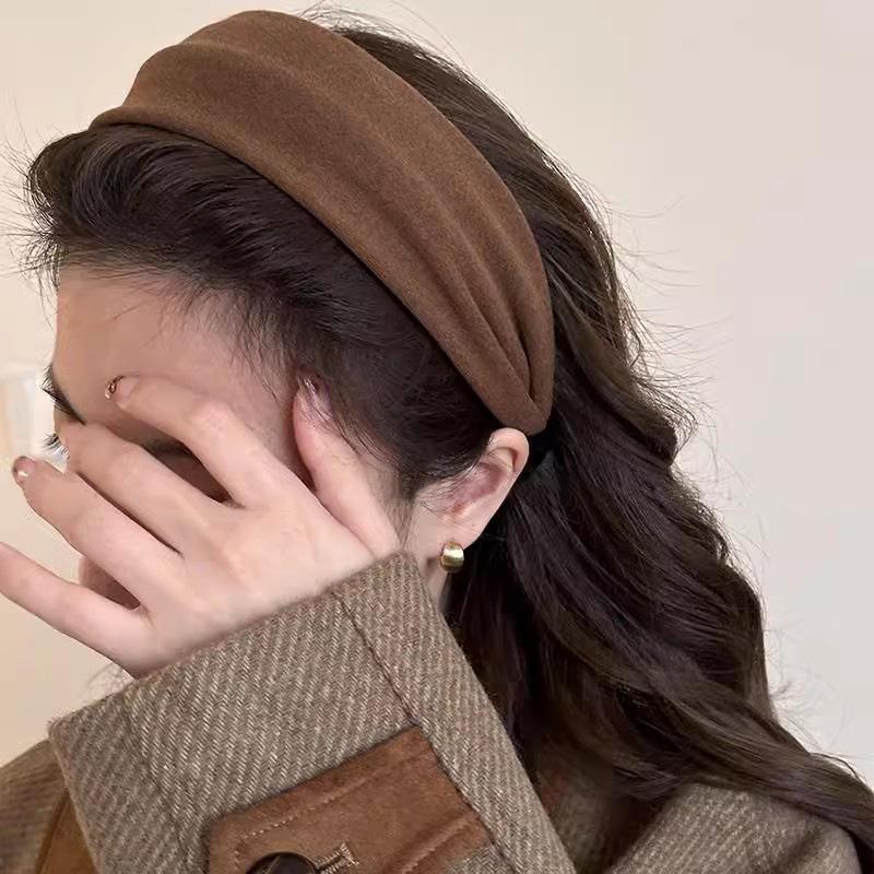 Vintage Solid Soft Cotton Hairband Women Girls Leopard Print Headband Sweet Hair Hoop Elastic Hair Band Fashion Hair Accessories