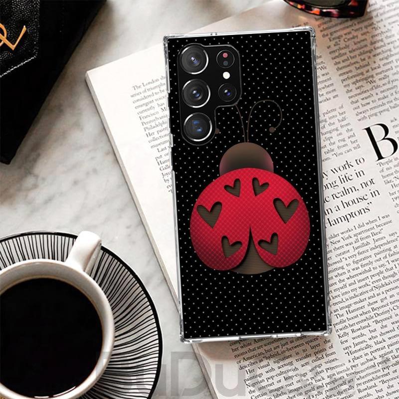 Insect Seven-Star ladybug Cover For Samsung Galaxy S8 S9 Plus S10 Lite Note 8 9 10 Pro 20 Ultra S7 Edge M11 M21 M32 M51 Print Co