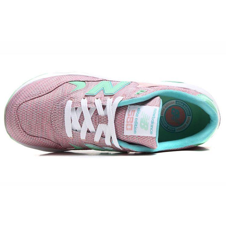 New Balance 580 Mesh Synthetic Grey Pink Red WRT580SA Women Lifestyle Running Shoe