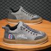 New Men's Shoes Spring Corduroy Flat Shoes Versatile One-pedal High-end Canvas Shoes Soft-soled Sports Trendy Shoes