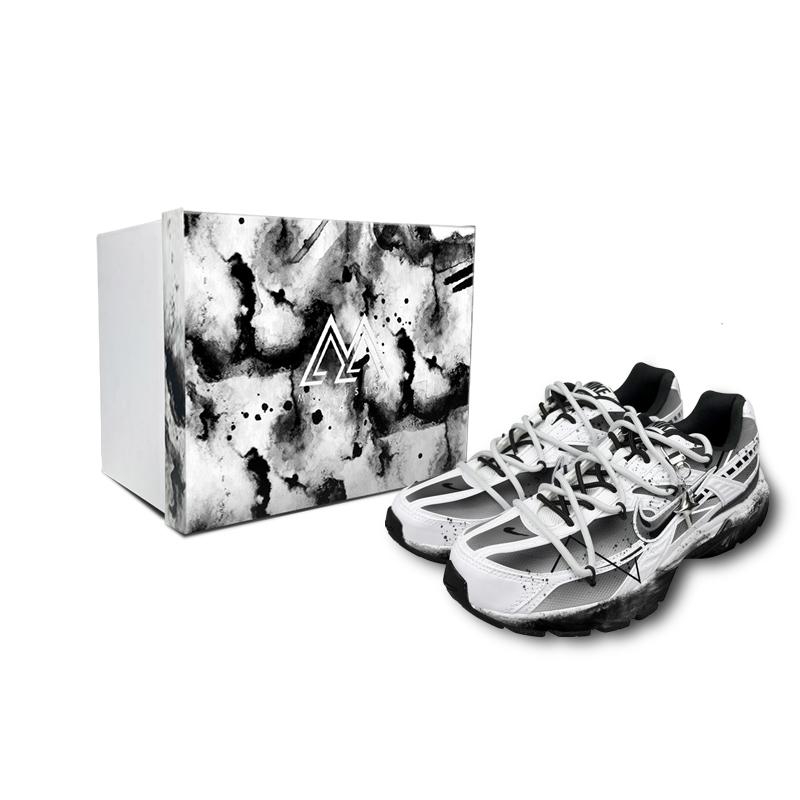 

Nike Initiator Low top Casual City Commuting Running Shoes Men s Black White Gray 394055-100(Team47-InBOX) 41