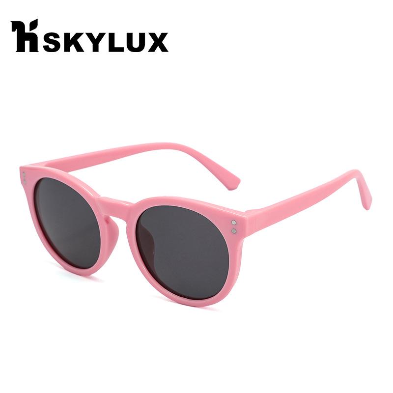 Children's Polarized Retro Round Sunglasses - Soft Frame, Anti-UV Protection, Unisex.