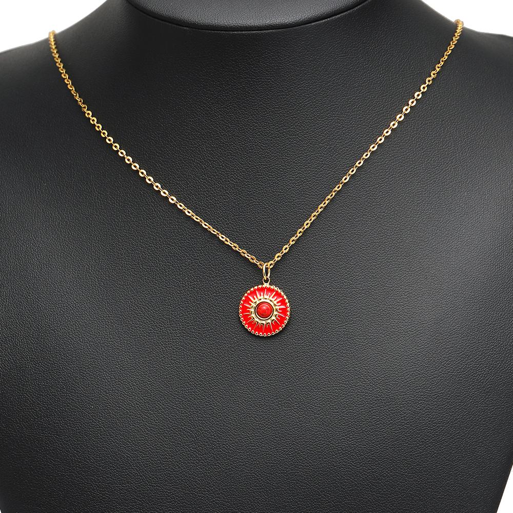 5pcs Stainless Steel 15mm Enamel Stone Charms for DIY Bohemian Sun Necklace Pendants Vintage Earrings Making Jewelry Findings