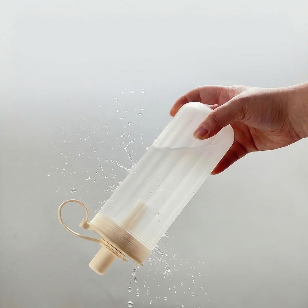 Leak-proof Tumbler Straw Cup With Handle Transparent Plastic Water Cup For Cold And Hot Drinks Milk Coffee Mug For Students