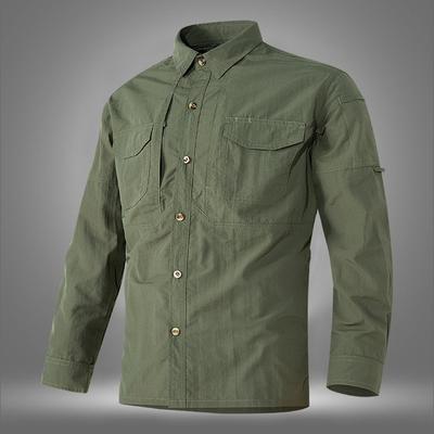 Pánska taktická košeľa s dlhým rukávom Multifunkčná tréningová rýchloschnúca bunda Tenký priedušný plášť