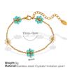 Diy Jewelry Crystal Necklace Summer Cute Colored Crystal Woven Flower Handmade Chain Jewelry Woman