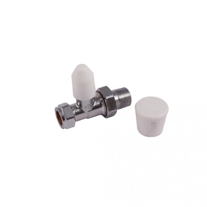 Securplumb Chrome Plated Straight Radiator Valve