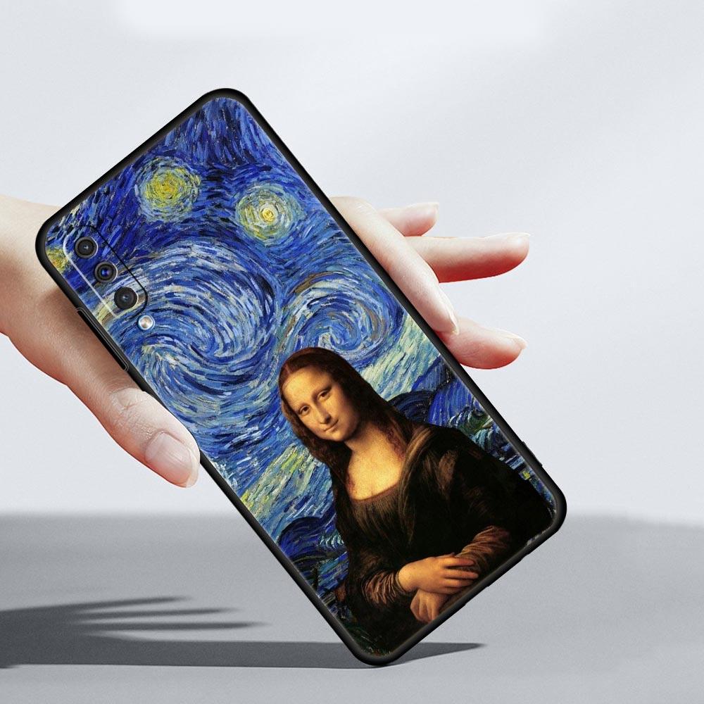 Handyhülle für Samsung Galaxy A52 A14 A50 A70 A10S A30 A40 A20S A20E A02S A12 A22 A32 5G A04s Mona Lisa Van Gogh Öl Kunst Hülle