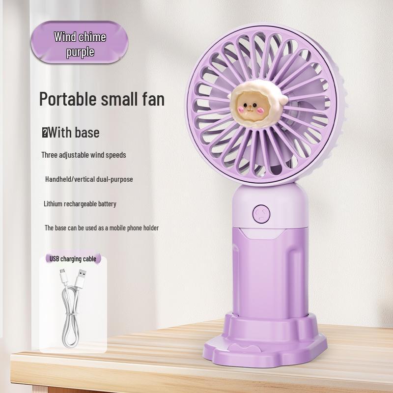 Rechargeable USB Mini Fan: Portable Handheld & Desktop Stand, Ideal Student Gift