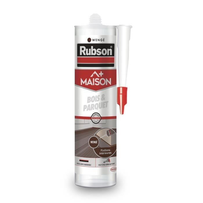 Mastic Bois - RUBSON - 280 mL - Finition Wenge - Mono Composant - Excellente Adhérence