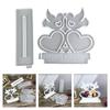 Elegant Heart Bird Picture Frame Silicone Moulds Resin Crafting Moulds Craft Project Molds Silicone Texture for Crafting