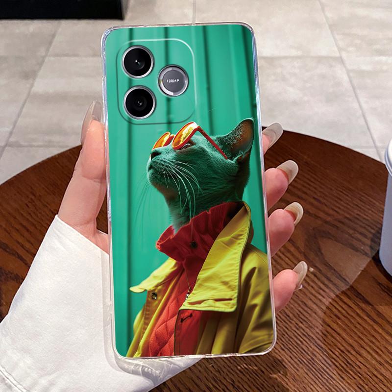Jelly Casing For Honor 600 Lite / Honor 500 Smart 5G Clear Silicone Soft TPU Back Cover Cute Cat Rabbit Heart Protective Case