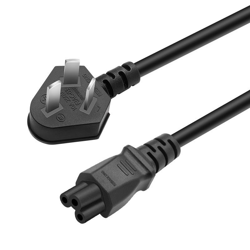 Certified Three-Pin Power Cord for Laptop Adapters - Pure Copper