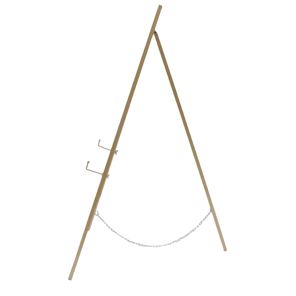 2 Pack Easel Stands Floor Easel Foldable Display Stand Height Adjustable Gold Easel Stand for Weddings Shops Exhibitions