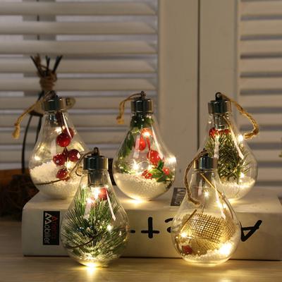 LED Transparenter Leuchtender Weihnachtsball Nachtlicht Weihnachtsbaum Dekoration Anhänger