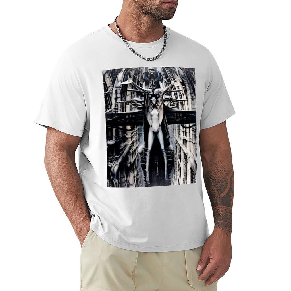 Hr Giger Steampunk Xenomorph Tshirt All Match Basic Short Sleeve Top