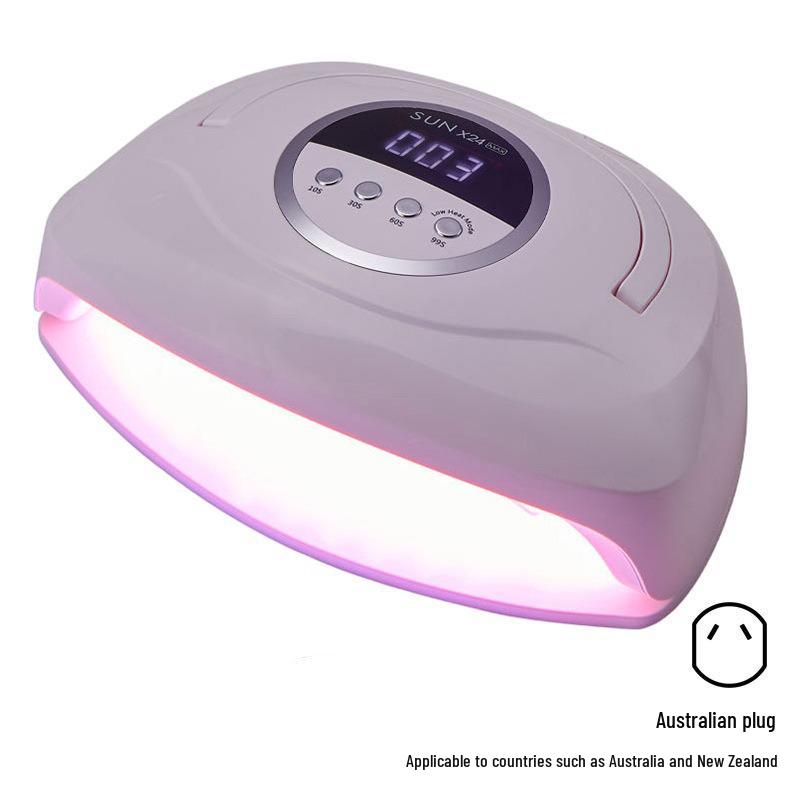 380W High Power UV Nail Lamp with Handle - Quick Dry & Red Light Phototherapy