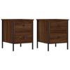 VidaXL Tables de chevet 2pcs chêne marron 40x42x50cm bois d'ingénierie 825992