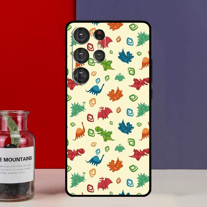 Skeleton Dinosaur Pattern Funda Case For Samsung Galaxy S25 Ultra S9 S10 S20 S21 S22 Plus S23 FE S24 Ultra Phone Cover
