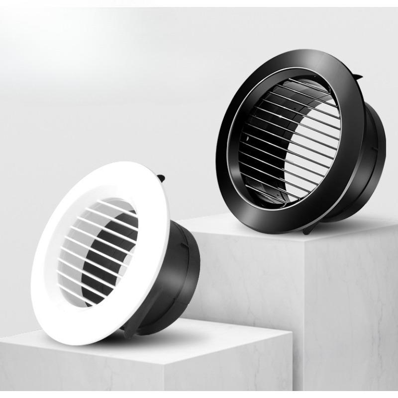 Grelha Redonda Rotativa Ajustável de ABS para Ventilação de Ar 75/100mm Ventilação de Exaustão Difusor Tampa de Ventilação de Teto Para Cozinha Banheiro