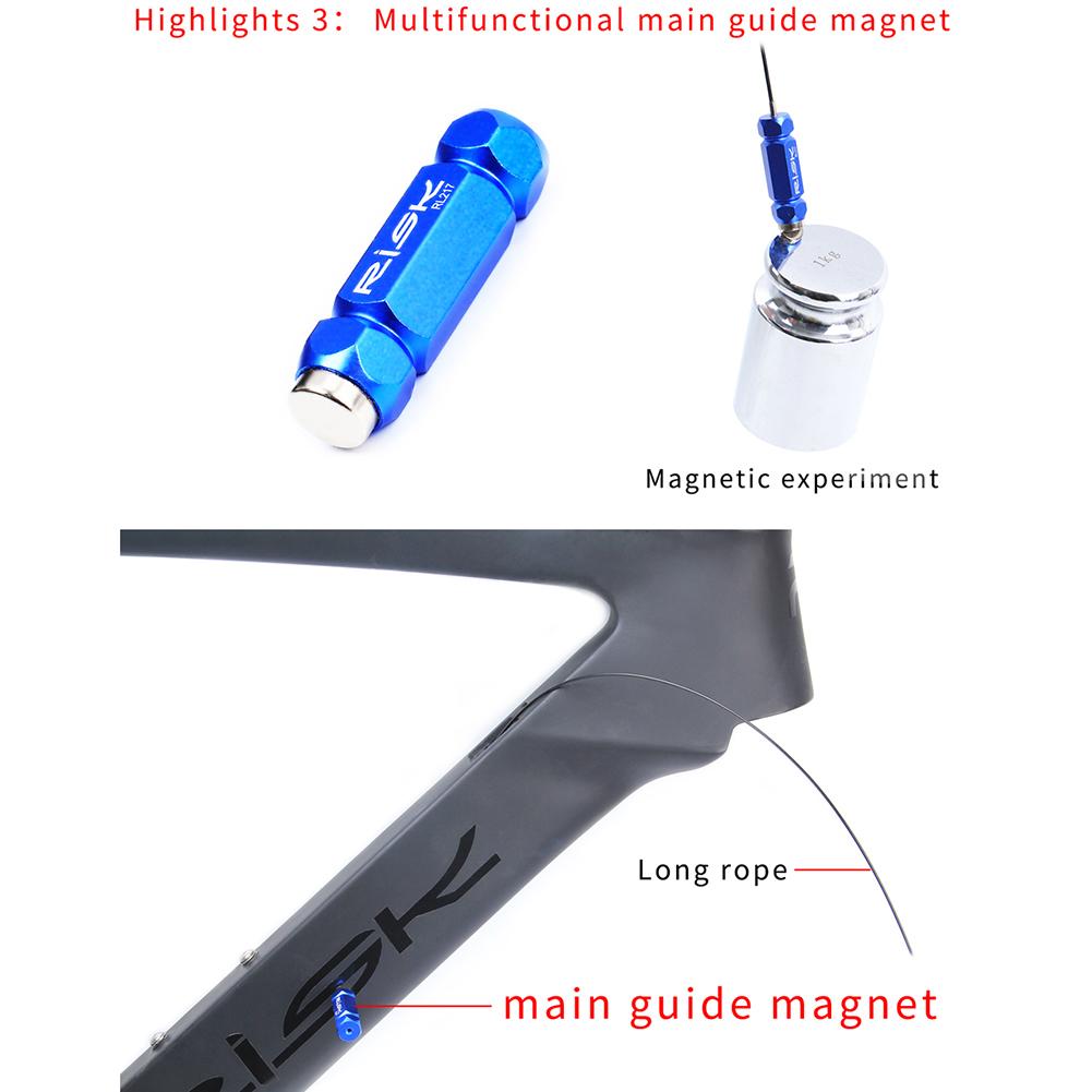 Bicycle Internal Cable Routing Tool With Magnet Inner Cable Guide For Bike Frame Shift Hydraulic Wire