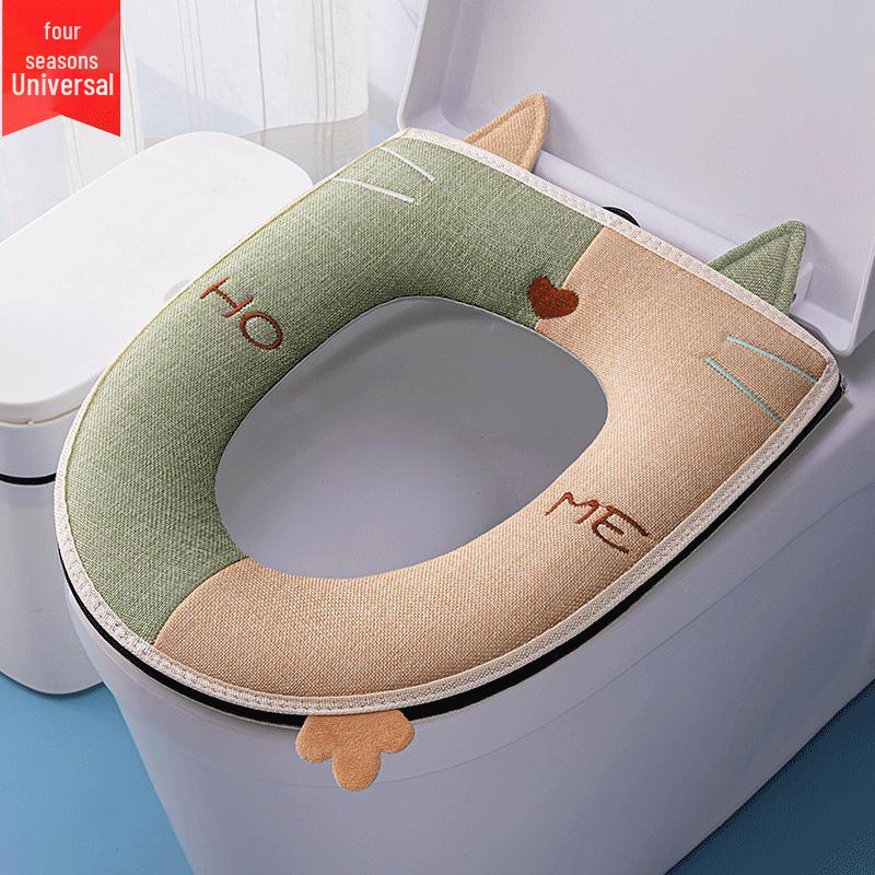 

Льняная подушка для сиденья унитаза на все сезоны