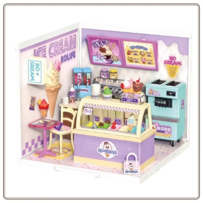 Rolife Super World Cake Shop DIY Houses Building Blocks Assembling Toy Models DIY House Decorations Christmas Birthday Gifts