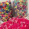 20/50/100 Stück Haargummis für Kinder Buntes Nylon Scrunchie Haargummis Gummiband Kinder Elastische Haargummis Mädchen Accessoires