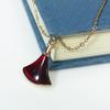 Trendy Dopamine Fan-Shaped Titanium Steel Necklace – Non-Fading, High-End Women's Gift