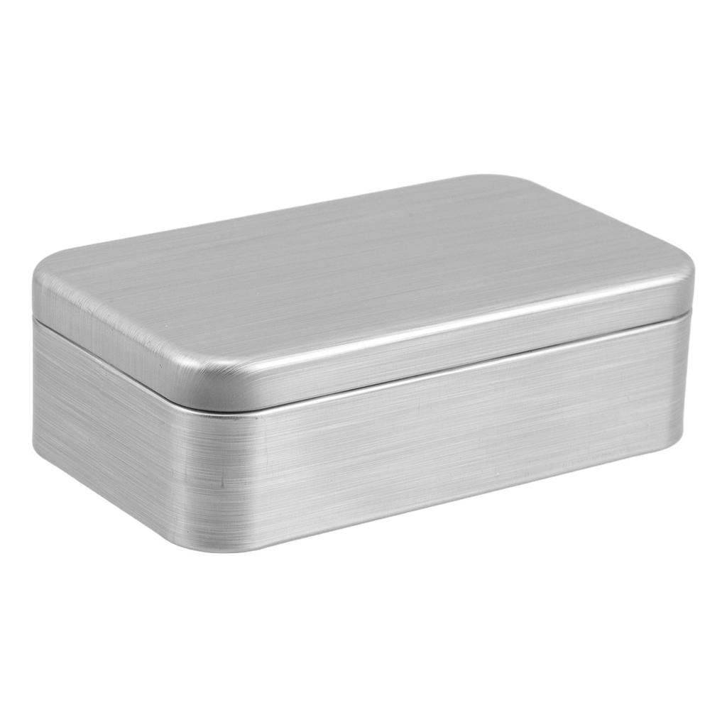 Scatola in banda stagnata spazzolata Contenitore metallico decorativo Portatile Contenitore per tè Organizer per gioielli Mini scatola di latta per casa Ufficio