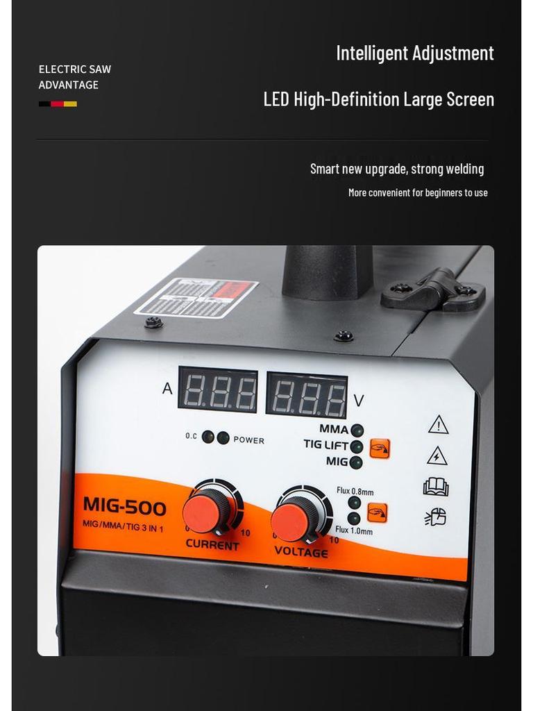 220V Portable Gasless MIG-MMA-TIG Welder for Outdoor Use