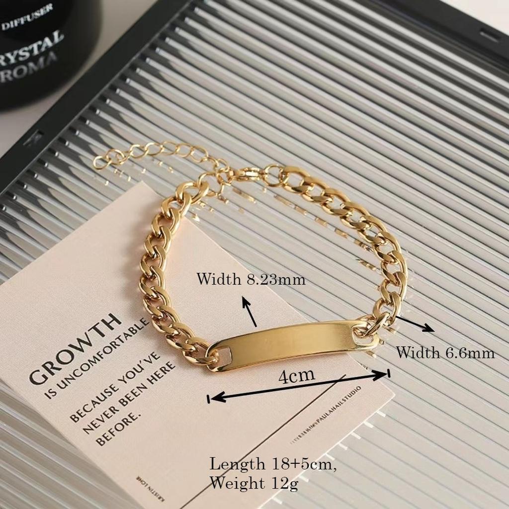 Stainless steel butterfly, crown, heart bracelet, couple bracelet, DIY personalized, smooth curved long bracelet, accessories