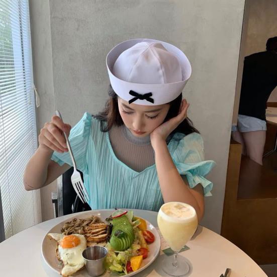 Chapeau de marin pour femmes, léger, lavable, couleur unie, casquette de Cosplay de fête pour filles, béret JK, casquette de la marine