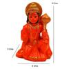 Harz Hanuman Ji Murti mit Hanuman Chalisa Taschenbuch in Hindi, Roman Hindi zum Verschenken | Statue zur Heimdekoration