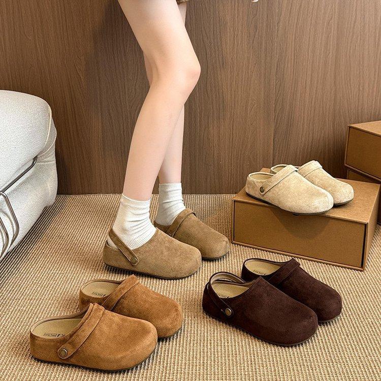 Soft Leather Version~ Small Potato Boken Shoes for Women In the Summer of 2025, the New Inner Height Will Increase, and Two Will Wear Boken Bag Head