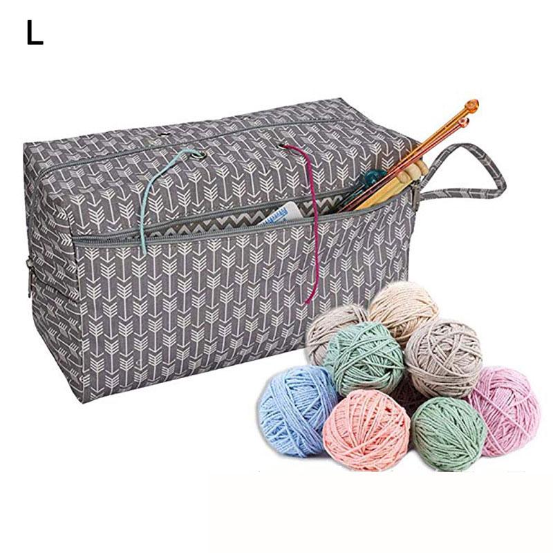 Knitting Tote Bag//Yarn Storage Bag//Oxford Crochet Knitting Tool Yarn Organizer