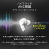 Iris Ohyama Wireless Bluetooth Active Noise Up to 14 Hours of Continuous IPX4 Automatic Connection and Black Earphones, 5.0, Cancelling, ANC,