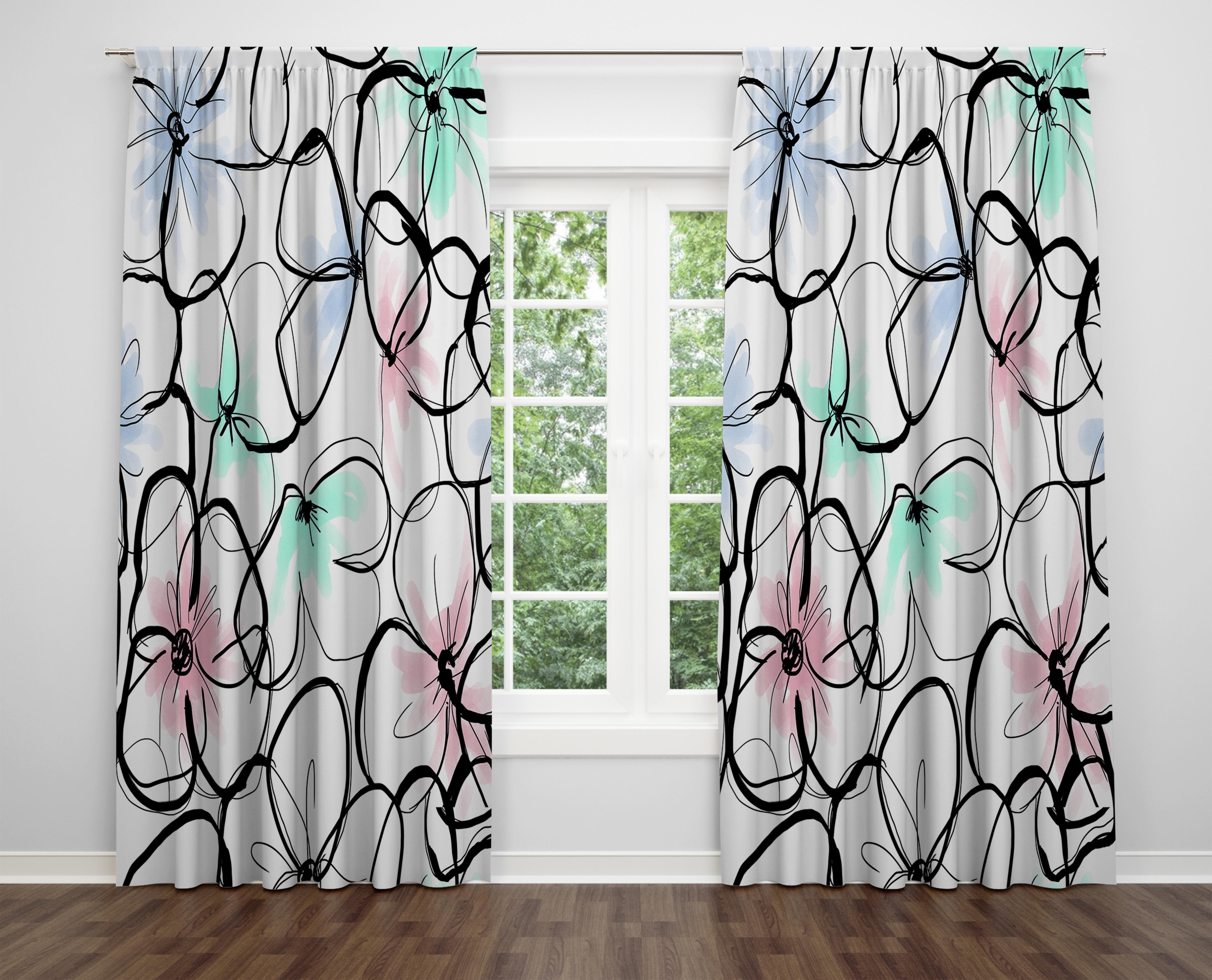 

Декоративний дизайн, високоякісна бавовняна тканина, ви можете вибрати одну або подвійну фіранку з крила 1 piece різнокольоровий