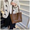 Sac à bandoulière carré à boucle magnétique de couleur unie pour femmes, ensemble de sacs fourre-tout de loisirs en PU de grande capacité