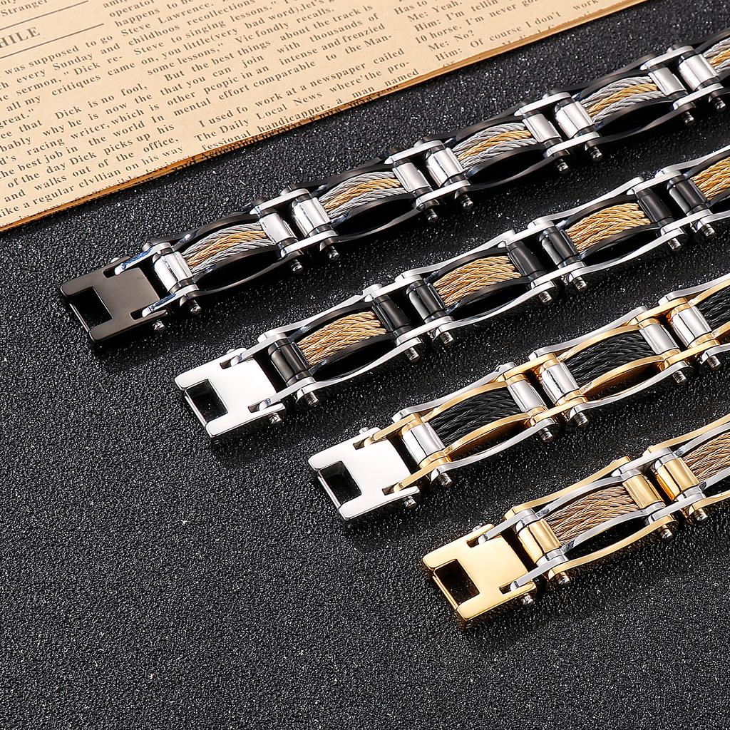 Hip Hop 15MM Men's Cool Bracelets Fashion Mesh High Quality Heavy Bracelet Best Friends Bangles Stainless Steel Party Jewelry