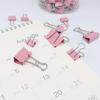 Binder Clip Paper Clamps Assorted Sizes Mini Small Medium Large 100 Pcs Clips for Office School Supplies Pink