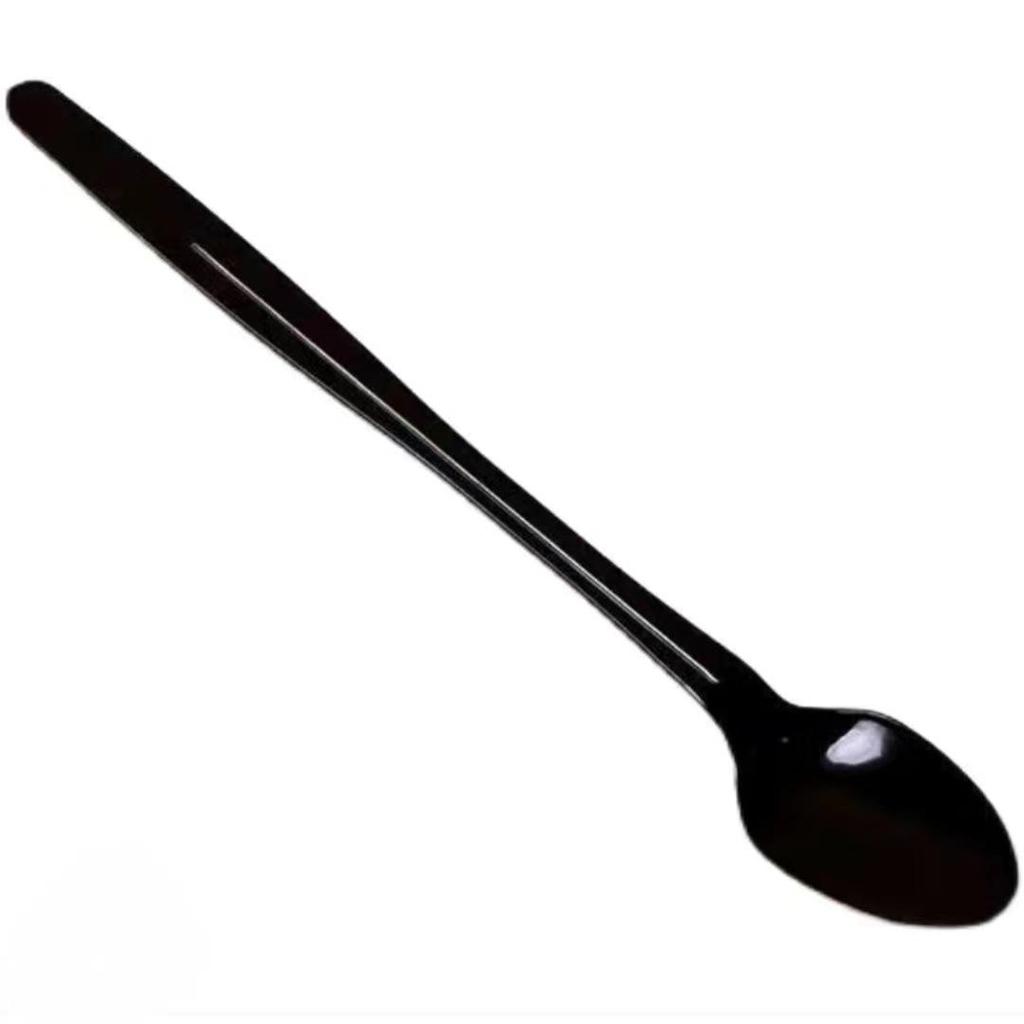 Individually Wrapped Long Handle Disposable Spoons for Grass Jelly and Milk Tea