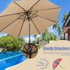 9ft Outdoor Patio Umbrella with Push Button Tilt and Crank Handle, Outdoor Patio/Market Table Umbrella, UV Protected, Waterproof