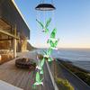 1PC Colorful Gradient Garden LED Wind Chimes Decorated Solar Hummingbird Landscape Garden Lights Decorated Atmosphere