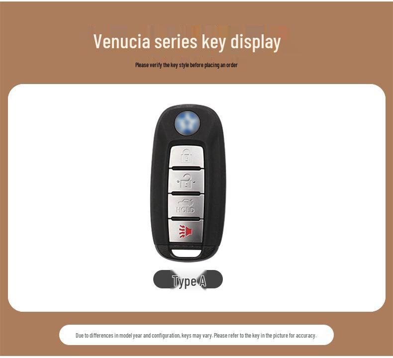 2021 Venucia D60Plus/T60/T90/T70/D60EV 4-Button Key Case