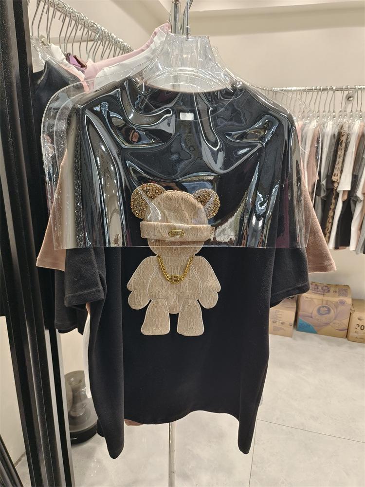 

Женская футболка с коротким рукавом свободного кроя с мультяшным принтом на лето 2023 года XL